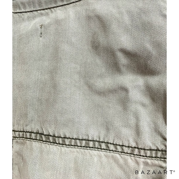 Max Jeans Drape Front Jacket in Olive Green Size M - Picture 6 of 6